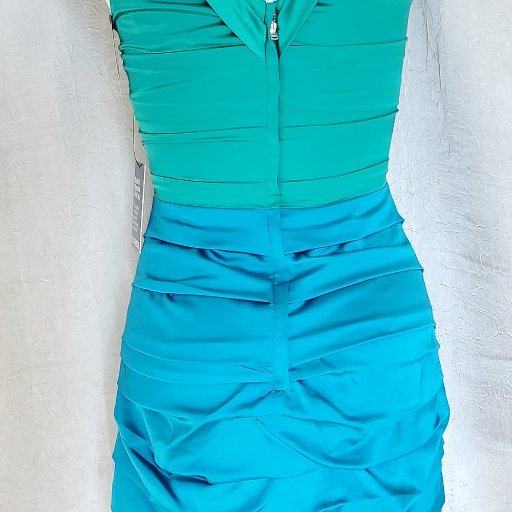 Express Rushed Mini Silk Dress - Picture 7 of 8